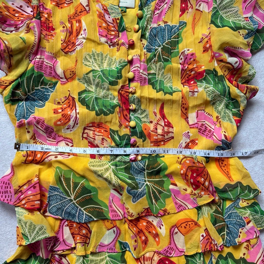FARM Rio Yellow Mini Dress Size XS - Picture 12 of 15